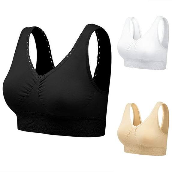 Darzheoy Bras for Women No Underwire Women Lace Yoga Sleep Bra Steel Rimless And Seamless Sports Underwear 70A 70B 70C 75A