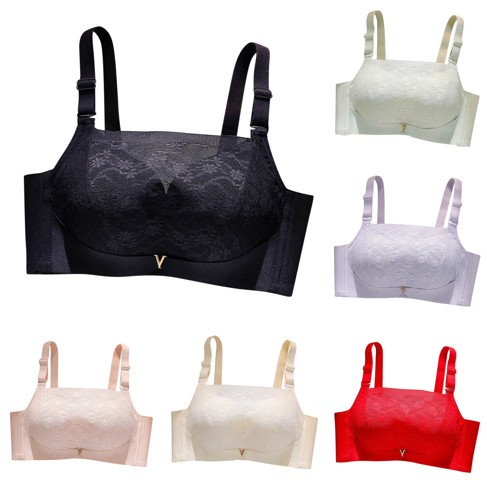 Darzheoy Bras for Women No Underwire Women's Small Bra Pushup And Adjusting Bra With Retraction