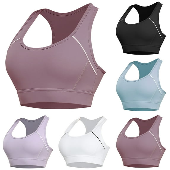 Darzheoy Bras for Women No Underwire Women's Sports Bra Fitness Racerback Bras Shockproof Yoga Tank Top Sports Bra M