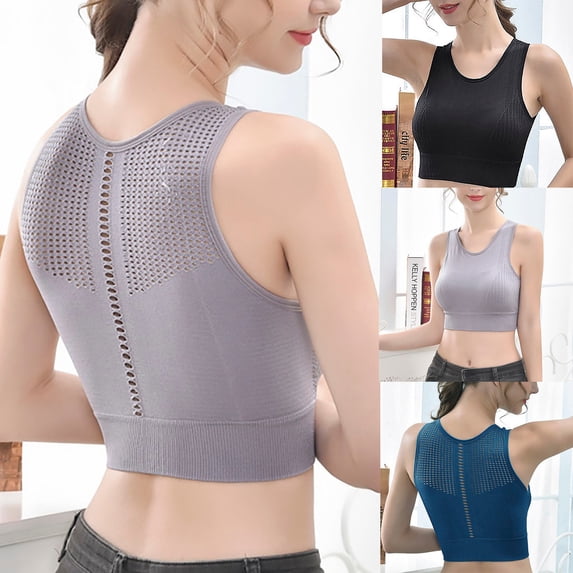 Darzheoy Bras for Women No Underwire Women's Sports Yoga Bra One-piece Back Sports Bra No Steel Ring Yoga Vest Sports Bra M