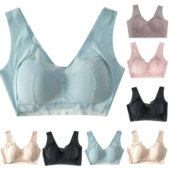 Darzheoy Bras for Women No Underwire Women's Underwear Wirefrees No Creases Beautiful Bra Iarge Chest Bra 100CD-105BC