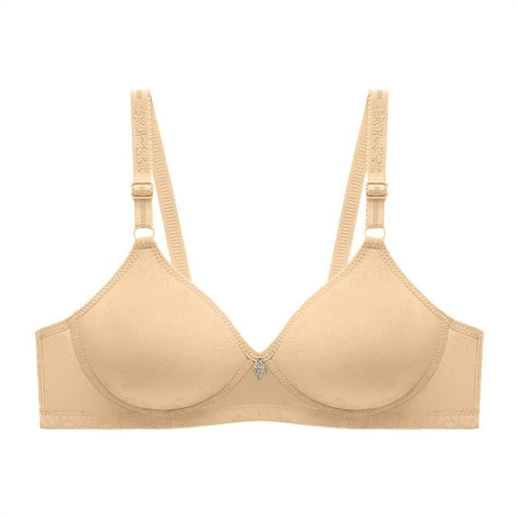 Darzheoy Bras for Women Solid Color Non-Steel Non-Magnetic Buckle Underwear Bras Sports Bra 40AD