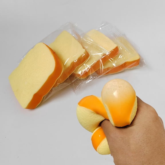 Darzheoy Bread Squeeze Toy Slow Rising Stress Relief Realistic Soft Rubber Squeeze Sensory Fidget Toy for Anxiety Release for Boys Girls Adults