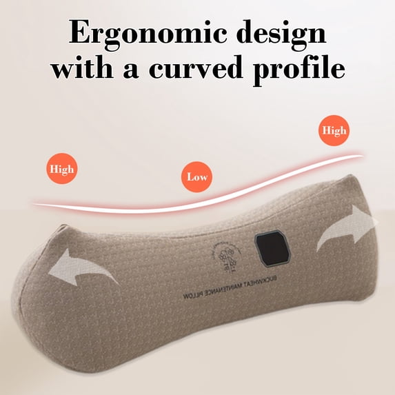 Darzheoy Buckwheat Neck Support Pillow,Cooling Cervical Neck Support Pillow,Adjustable Bolster Buckwheat Roll Pillow Neck Pain Relief for Back and Side Sleepers Neck Pillows for Sleeping