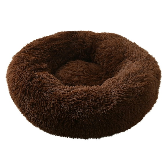 Darzheoy Calming Dog & Cat Bed, Anti-Anxiety Donut Cuddler Warming Cozy Soft Round Bed, Plush Cushion Bed for Small Medium Dogs and Cats (16"/20"/24"/28"/32"/36")
