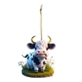 thumbnail image 1 of Darzheoy Cartoon Cow Decorative Hanging Ornaments for Christmas Tree, Cute Cartoon 2D Acrylic Highland Cow Pendants Christmas Tree Decorations(2 pcs), 1 of 5