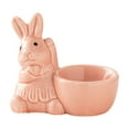 thumbnail image 1 of Darzheoy Ceramic Rabbit Egg Cup Bunny Egg Stand Display Egg Holder Egg Cup, Tray for for Hard Boiled Eggs Easter Decoration Home Decor, 1 of 6