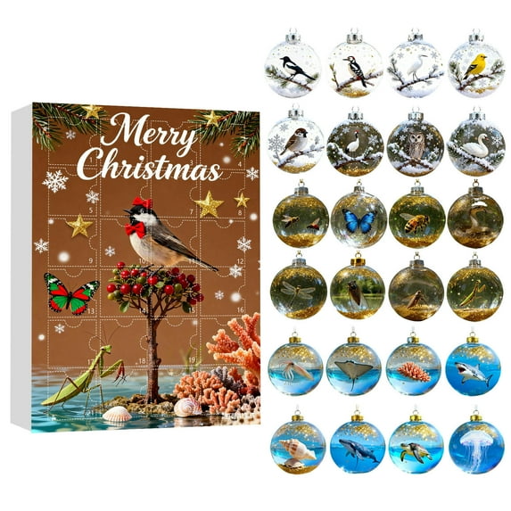 Darzheoy Christmas Advent Calendar Backpack Keychain Acrylic Ornament for Daily Countdown Holiday Decorations Gift for Kids Adults Family Fun