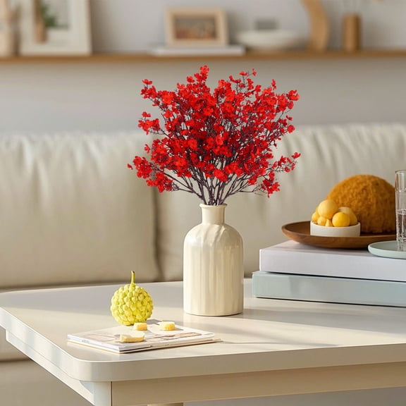 Darzheoy Christmas Artificial Wintersweet Flower Bundle, Simulation Blossom for Home Decor Wedding Bouquet, Holiday Party Decoration