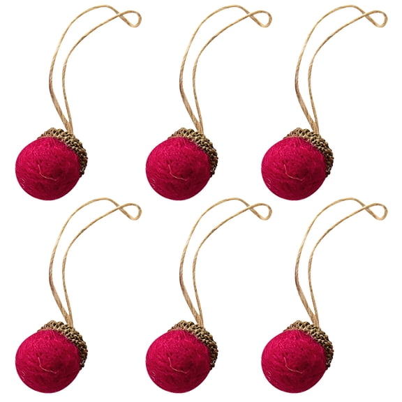 Darzheoy Christmas Balls Ornaments Christmas Tree Ornaments Felted Acorns with Natural Acorns Cap