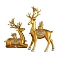 thumbnail image 1 of Darzheoy Christmas Decorations 2Pc Deer Statue Desktop Decoration Series Prosperous Sculpture Decoration Statue Suitable for Desktop Center Decoration Rack Office, 1 of 6