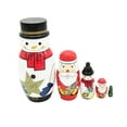 thumbnail image 1 of Darzheoy Christmas Decorations 5 Layer Snowman Russian Nesting Doll Santa Claus Birthday Gift Wooden Crafts Gift Toy, 1 of 6