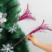 Darzheoy Christmas Decorations Christmas Sequin Cuttings Christmas Tree Decorations Sequins Simulated Branch Pendants Holiday Decorations