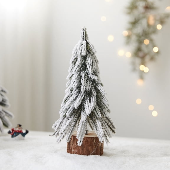 Darzheoy Christmas Decorations Christmas Tree Decorations Mini Small Christmas Falling Snow Tree Home Desktop Milieu Scene Arrangement Decoration Props