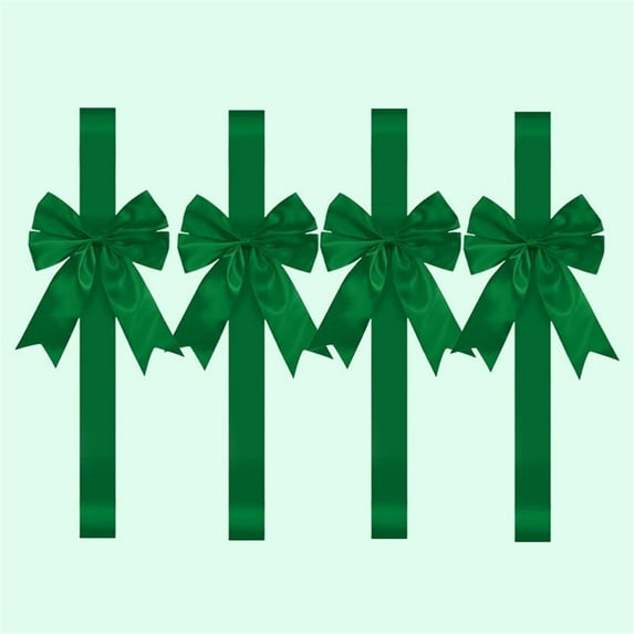 Darzheoy Christmas Door Bows Large 6.6FT for Cabinet Door Furniture Decor, Festive Ribbon for Kitchen Party Xmas Decoration, Reusable Bow