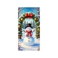 thumbnail image 1 of Darzheoy Christmas Door Cover Flag Snowman Scene Background Decorative for Doorway Wall Home Holiday Party Indoor Outdoor Decor, 1 of 6