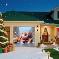 thumbnail image 1 of Darzheoy Christmas Garage Door Cover Santa Claus and Tree Design Large Waterproof Reusable Outdoor Decor for Home Yard, 1 of 6