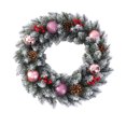 thumbnail image 1 of Darzheoy Christmas Garland 16 inch Artificial Green Plants for Home Decoration Window Door Hanging Wreath Festive Holiday Decor Indoor and Outdoor Setup, 1 of 6