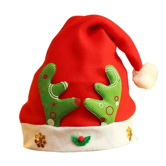 Darzheoy Christmas Hats Santa Hats Plush Santa Claus Christmas Decorations for Christmas New Year Festive Holiday Party Supplies
