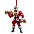 thumbnail image 1 of Darzheoy Christmas Ornaments Big Christmas Tree Ornaments Ornaments for Christmas Tree Two Pendant Decoration Double Print Fitness Muscle Santa, 1 of 6