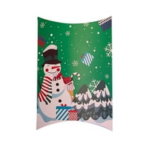 Darzheoy Christmas Pillow Boxes, Xmas Candy Boxes Santa Elk Snowman Gift Card Holder for Party Supplies Year Nut Gift Box Empty Box
