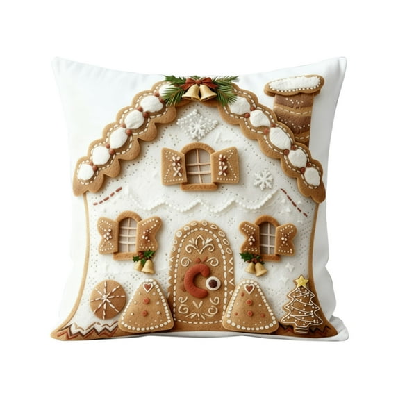 Darzheoy Christmas Pillow Cover 18x18 Inches Soft Fabric with Hidden Zipper Decorative Pillow Case for Home Decor Holiday Season and Gifts