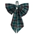 thumbnail image 1 of Darzheoy Christmas Plaid Bow Ornament Extra-Large Hanging Decor for Tree Wreath Garland Home Party Festive Accents Gift Topper, 1 of 6