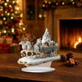 thumbnail image 1 of Darzheoy Christmas Santa Figurine, Sleigh Acrylic Tabletop Ornament, Winter Holiday Gift Accent, Christmas Decorations Indoor for Home Table Shelf Mantel, 1 of 7