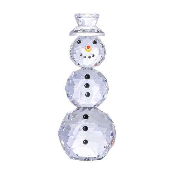 Darzheoy Christmas Snowman Ornament, Crystal Design Snow Figure for Holiday Decorations, Festive Supplies for Home and Tree