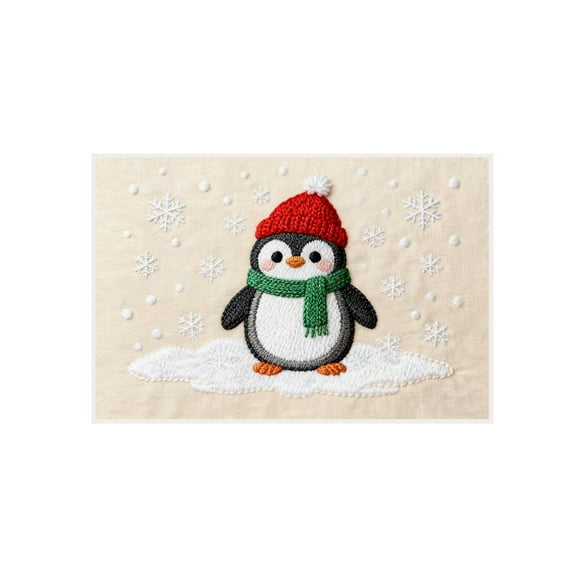 Darzheoy Christmas Stereoscopic Embroidery Doormat 15.7x23.6 Inches Absorbent Non-Slip Entrance Mat for Household Use Indoor Outdoor Holiday Decor