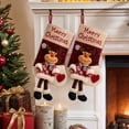 thumbnail image 1 of Darzheoy Christmas Stockings, 2 Pcs Long-Leg Reindeer Doll Embroidery, Indoor Outdoor Christmas Decorations, Holiday Family Decor, Mantel Decor for Fireplace Home, 1 of 7