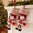 thumbnail image 1 of Darzheoy Christmas Stockings, 2 Pcs Long-Leg Snowman Doll Embroidery, Indoor Outdoor Christmas Decorations, Holiday Family Decor, Mantel Decor for Fireplace Home, 1 of 7