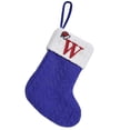 thumbnail image 1 of Darzheoy Christmas Stockings with Initials, 7.1 inches Small Embroidered Letter Knit Blue White Christmas Stocking for Family Holiday Decorations and Xmas Tree Fireplace, 1 of 4