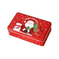 thumbnail image 1 of Darzheoy Christmas Tin Box Rectangular Metal Container for Cookies and Candy Storage, Holiday Gift Box with Organizer for Treats and Snacks, 1 of 6