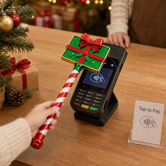 Darzheoy Christmas Tree Card Reader, Contactless Payment Accessory, Holiday Card Reading Device Accessory, Christmas Decorations Indoor Outdoor for Home Store