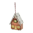 thumbnail image 1 of Darzheoy Christmas Tree Decorations Christmas Wooden Gingerbread Man Small Pendant Light Up Small House Christmas Tree Decoration Pendant, 1 of 6