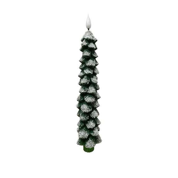 Darzheoy Christmas Tree Flameless Taper Candles, Real Wax LED Battery Operated Candles Warm 3D Wick Flickering Christmas Candlesticks Christmas Home Wedding Decor
