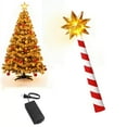 thumbnail image 1 of Darzheoy Christmas Tree Light Control Wand Red White Striped Star Shape Glowing Decor for Holiday Party Decoration Magic Wand, 1 of 9