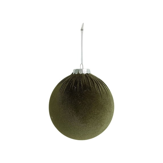 Darzheoy Christmas Tree Ornaments Velvet Balls, Pack of 4pcs Shatterproof Xmas Bulbs Decorations Set, 6 inch