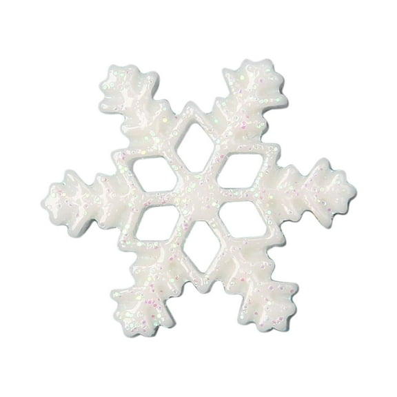 Darzheoy Christmas White Snowflake Ornaments Plastic Snowflakes Hanging Craft for Winter Party Christmas Tree Decorations, 50 Pieces