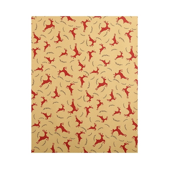 Darzheoy Christmas Wrapping Paper Christmas Gift Wrapping Paper Thick Christmas Kraft Wrapping Paper Christmas Tree Deer Gift Box Wrapping Paper 10 Pack