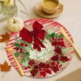 thumbnail image 1 of Darzheoy Christmas Wreath Placemat 8 Inch Round Non-Slip for Dining Table Restaurant Holiday Party Decor Red, 1 of 7