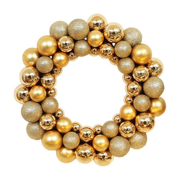 Darzheoy Christmas Wreath for Front Door Christmas Decorations Christmas Wreath Gold Red Scene Decoration Hanging