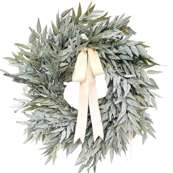 Darzheoy Christmas Wreath with Eucalypts Design for Wall Hanging, Thanksgiving and Holiday Decor for Home and Festival Setup