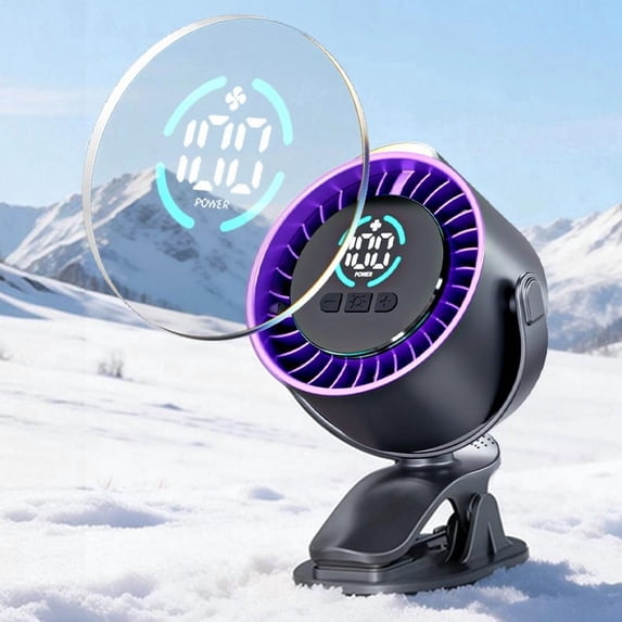 Darzheoy Clip On Rechargeable Fan,Portable Clip Fan with LED Night Light and 100-Speed Long Press Adjustment,USB Rechargeable Desk Fan for Home Office,Bedroom,Car,Travel,Quiet Air Circulation.