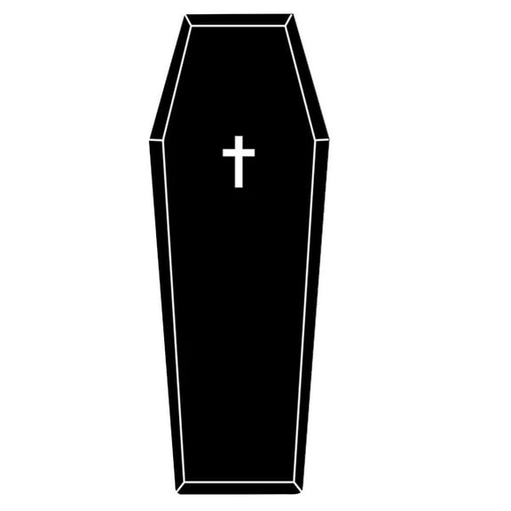 Darzheoy Coffin Bath Mat, Black Gothic Rug, Super Absorbent Quick Dry, Rubber Backing Non Slip ,Washable Super Soft Non Slip Bathtub Carpet, Plush Bedroom Mat (16" x 47")