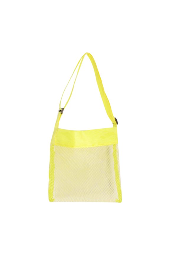 Colorful Mesh Beach Bags Sand Away Portable Foldable Sea Shell Bag with Adjustable Carrying Straps, Toy Storage Bag Beach Bags