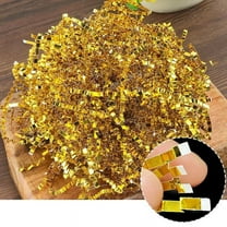 Darzheoy Confetti Crinkle Paper, 100g Bag of Golden Shredded Paper for Gift Box Filling, Party Supplies for Valentine's Day and Events, Decorative Filler for Crafts