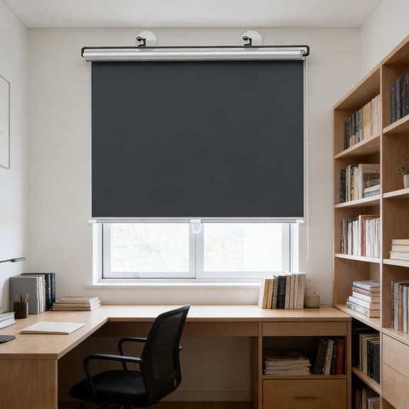 Darzheoy Cordless Roller Shades, 19.6 x 49.2 Inch Adjustable Roller Shade, No-Drill Mounting, Sunscreen Light Blocking Expandable Shade, Roller Shade for Bedroom, Living Room, Office, Home