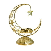 Darzheoy Crescent Moon Candle Holder, Metal Gold Tabletop Decoration for Living Room and Home Decor with Romantic Ambience